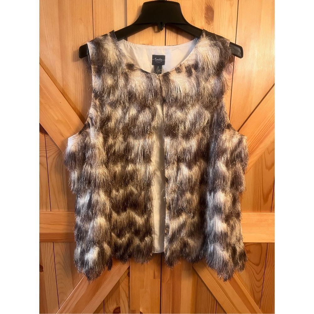 TRAVELERS COLLECTION BY CHICO'S WOMEN'S ANIMAL Print OPEN CARDIGAN FRINGES Size
